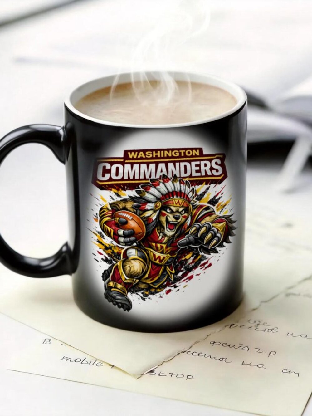Washington Commanders Matte Heat Changing Mug NFL Fan Cup 11oz